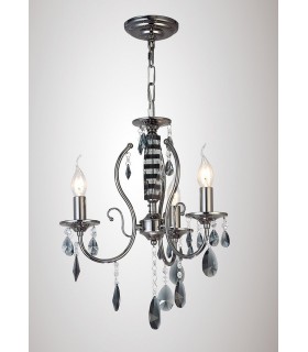 Ceiling 3 Light Black Chrome, Crystal - 2