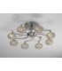 Flush Ceiling 8 Light Satin Nickel, Crystal - 2