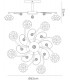 Flush Ceiling 8 Light Satin Nickel, Crystal - 3
