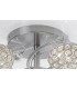 Flush Ceiling 8 Light Satin Nickel, Crystal - 4