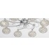 Flush Ceiling 8 Light Satin Nickel, Crystal - 5