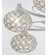 Flush Ceiling 8 Light Satin Nickel, Crystal - 6