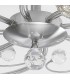 Flush Ceiling 8 Light Satin Nickel, Crystal - 8