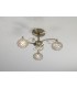 Flush Ceiling 3 Light Antique Brass, Crystal - 2