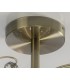 Flush Ceiling 3 Light Antique Brass, Crystal - 4