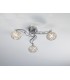 Flush Ceiling 3 Light Polished Chrome, Crystal - 2