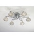 Flush Ceiling 6 Light Polished Chrome, Crystal - 2