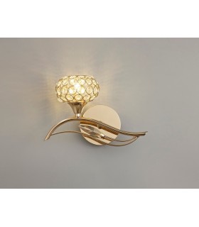 Wall Lamp Switched 1 Light Left French Gold, Crystal - 2