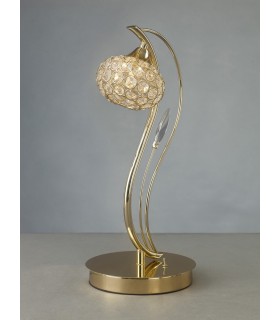 Table Lamp 1 Light French Gold, Crystal - 2