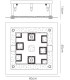Ceiling Square with Square Pattern 6 Light Polished Chrome, Crystal - 3