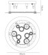Ceiling Round with Circle Pattern 6 Light Round Polished Chrome, Crystal - 3