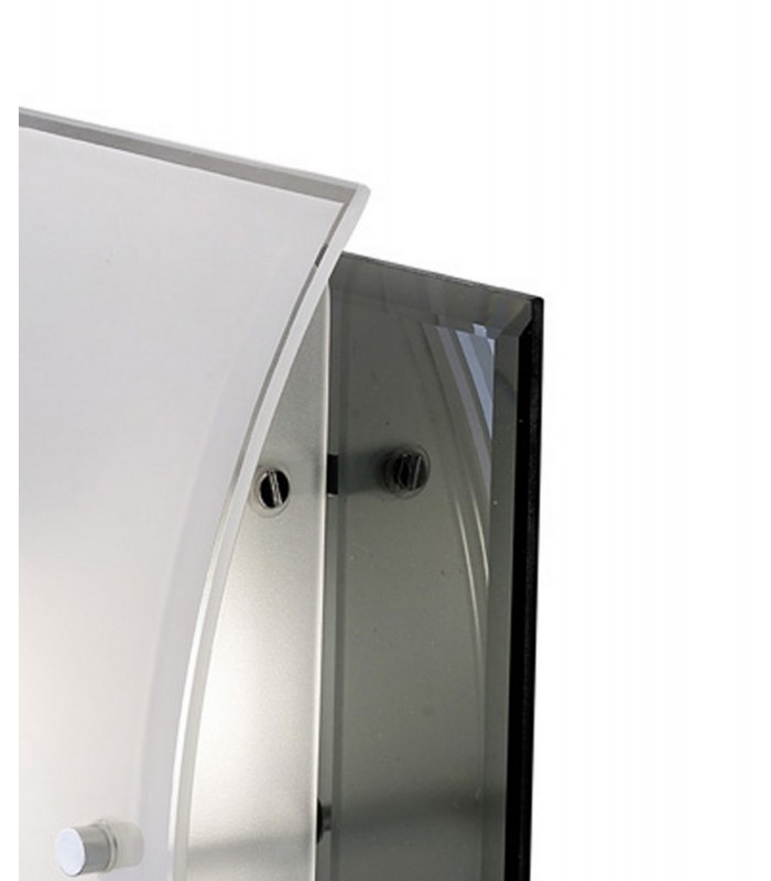 Flush Ceiling, Wall Lamp 1 Light Polished Chrome, Smoked Mirror - 4