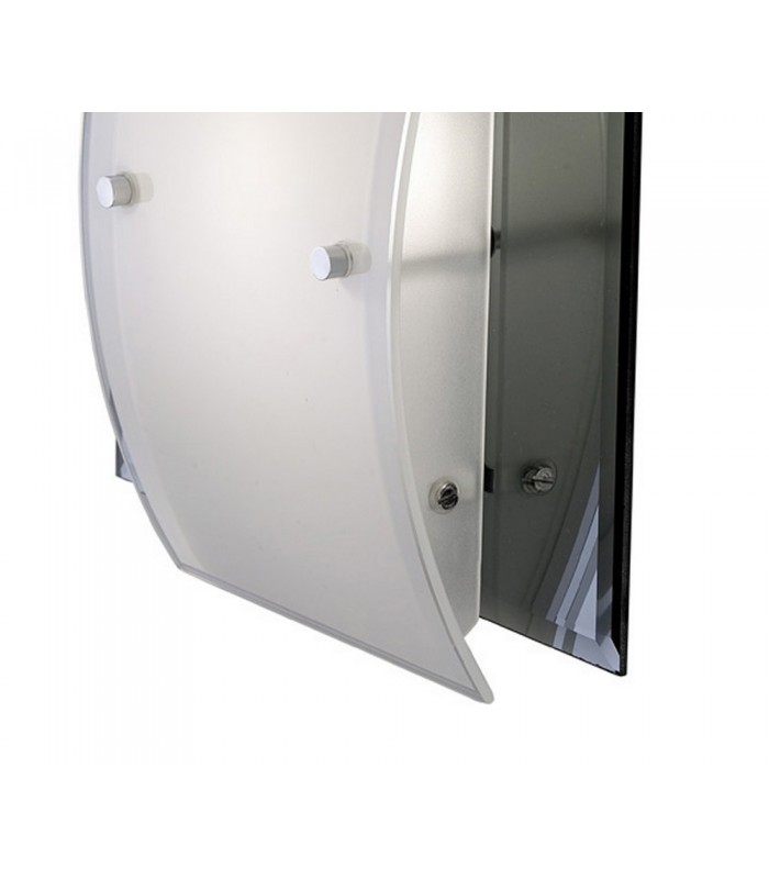 Flush Ceiling, Wall Lamp 1 Light Polished Chrome, Smoked Mirror - 5