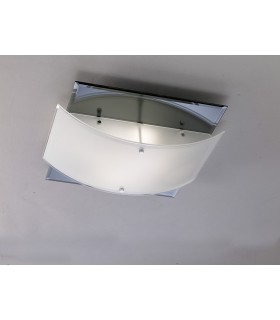 Flush Ceiling 2 Light Polished Chrome, Smoked Mirror - 2