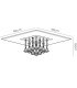 Flush Ceiling Square 5 Light G9 Polished Chrome, Crystal - 3