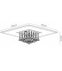 Flush Ceiling Square 8 Light G9 Polished Chrome, Smoked Mirror, Smoked Crystal - 3