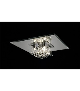 Flush Ceiling Square 8 Light G9 Polished Chrome, Crystal - 2