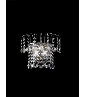 Wall Lamp Switched 2 Light Polished Chrome, Crystal - 2
