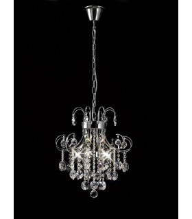 Ceiling Pendant 5 Light Polished Chrome, Crystal - 2