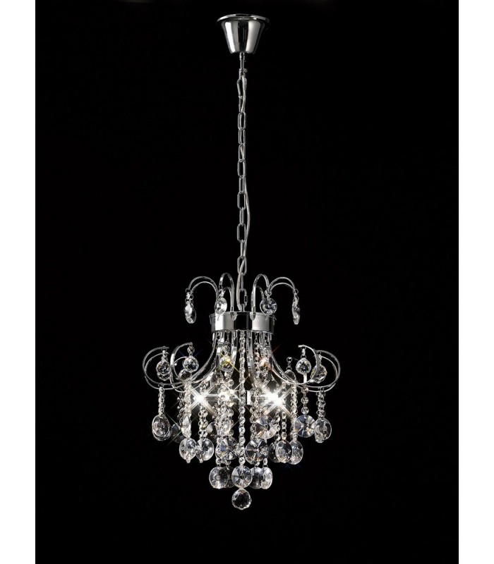 Ceiling Pendant 5 Light Polished Chrome, Crystal - 2