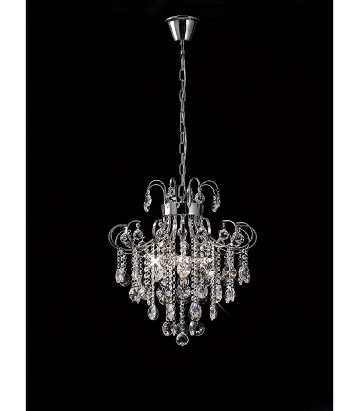 Ceiling Pendant 6 Light Polished Chrome, Crystal - 2