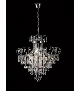 Ceiling Pendant 8 Light Polished Chrome, Crystal - 2