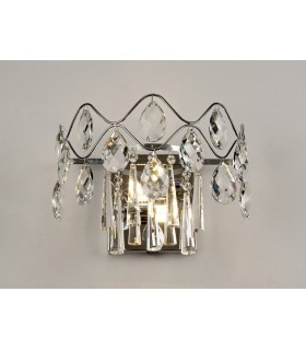 Wall Lamp Switched 2 Light Polished Chrome, Crystal - 2