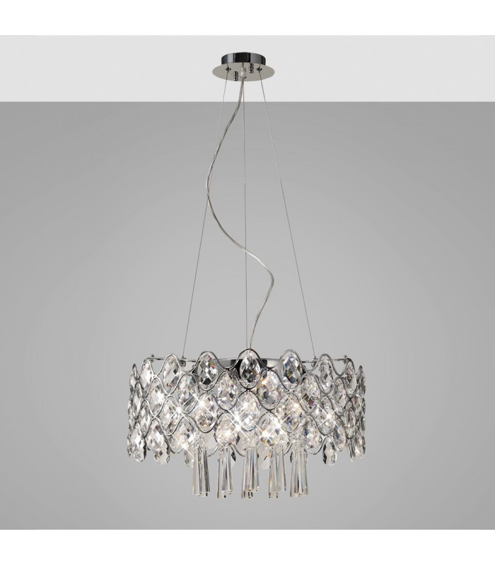 Ceiling Pendant 10 Light G9 Polished Chrome, Crystal - 2