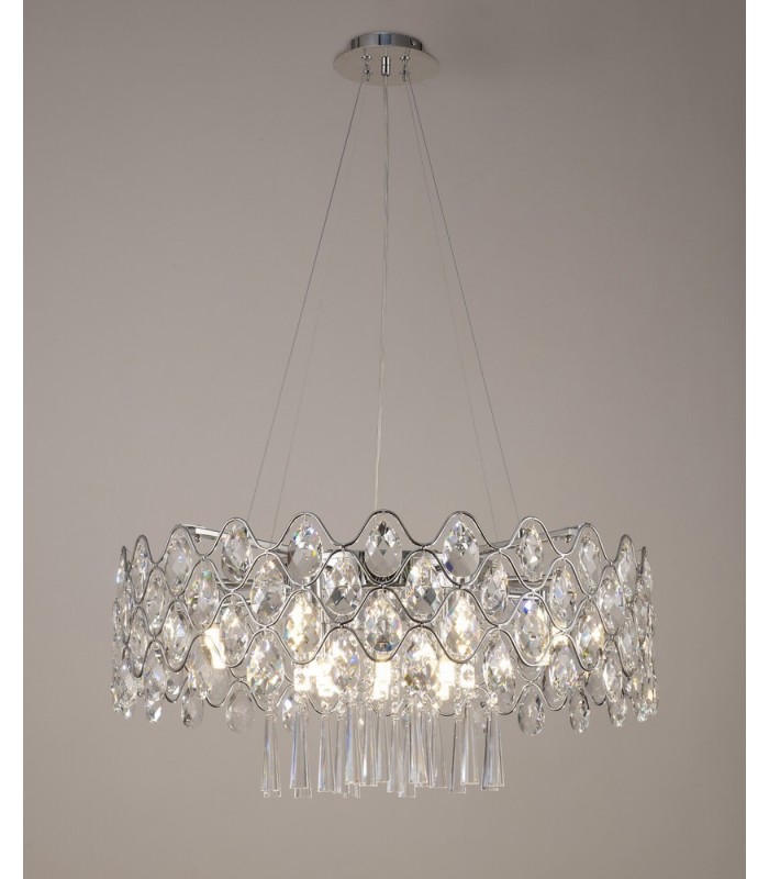 Ceiling Pendant 16 G9 Light Polished Chrome, Crystal - 2