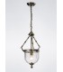 Ceiling Pendant Lantern 1 Light Antique Brass, Glass - 2
