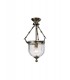 Ceiling Pendant Lantern 1 Light Antique Brass, Glass - 4