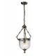 Ceiling Pendant Lantern 1 Light Antique Brass, Glass - 5