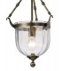 Ceiling Pendant Lantern 1 Light Antique Brass, Glass - 8