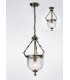 Ceiling Pendant Lantern 1 Light Antique Brass, Glass - 13