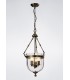Ceiling Pendant Lantern 3 Light Antique Brass, Glass - 2