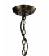 Ceiling Pendant Lantern 3 Light Antique Brass, Glass - 4