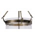 Ceiling Pendant Lantern 4 Light Antique Brass, Glass - 7