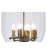 Ceiling Pendant Lantern 4 Light Antique Brass, Glass - 9