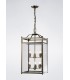 Ceiling Pendant Lantern 6 Light Antique Brass, Glass - 2