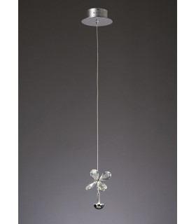 Ceiling Pendant 1 Light 4000K LED Polished Chrome, Crystal - 2