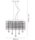Ceiling Pendant 4 Light Polished Chrome, Crystal - 3