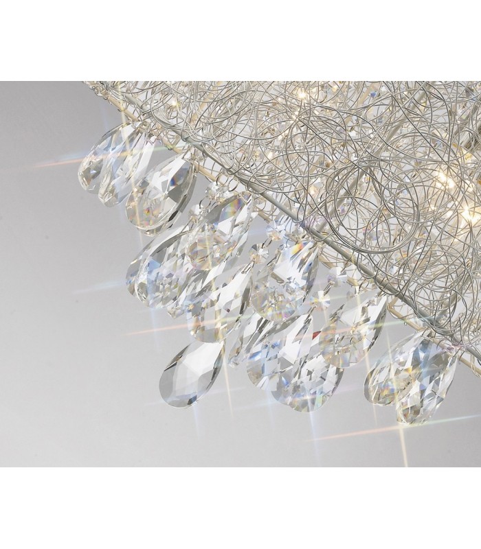 Ceiling Pendant 4 Light Polished Chrome, Crystal - 5