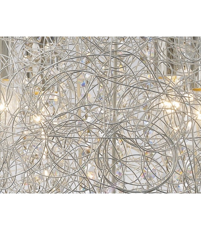 Ceiling Pendant 4 Light Polished Chrome, Crystal - 7