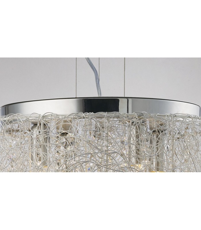 Ceiling Pendant 4 Light Polished Chrome, Crystal - 8