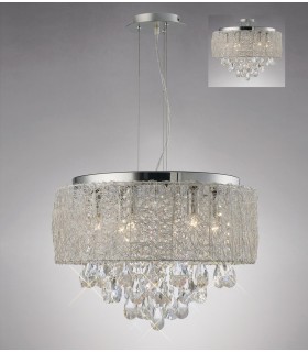 Ceiling Pendant 6 Light Polished Chrome, Crystal - 2