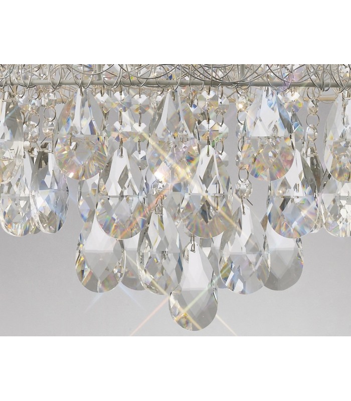 Ceiling Pendant 6 Light Polished Chrome, Crystal - 6