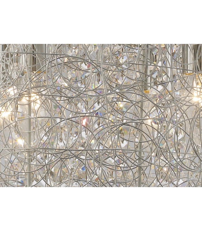 Ceiling Pendant 6 Light Polished Chrome, Crystal - 7