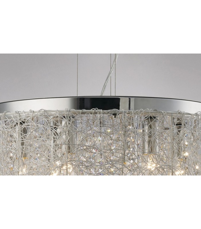 Ceiling Pendant 6 Light Polished Chrome, Crystal - 8