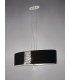 Ceiling Pendant Oval with Black Shade 4 Light Polished Chrome, Crystal - 2