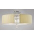 Ceiling Pendant Oval with Cream Shade 4 Light Polished Chrome, Crystal - 5